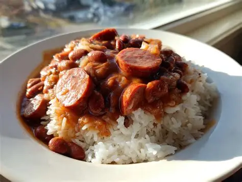 Sadza/Rice & Russian Sausage